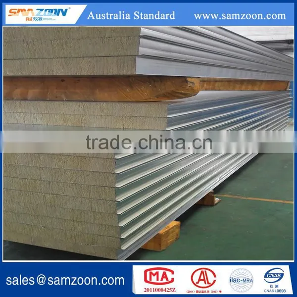 Fireproof and Insulated Metal Faced Rock Wool Sandwich Panel for Wall Board