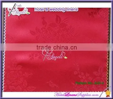 Square 90" * 90" Poly Jacquard Tablecloths With Floral Pattern for Table Decorations in Wedding Events photo-3