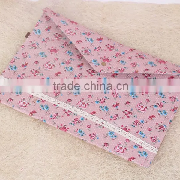 2016 Hot Sale Lovely Flowers Cotton A4 Document Bag photo-3