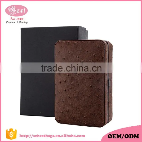 Portable Genuine Leather 4 Pieces Cigar Box photo-4