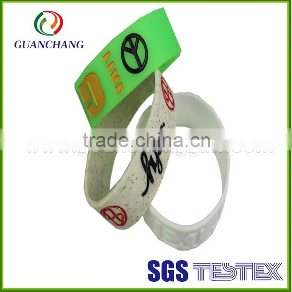 2016 New Fashion Custom Fancy Silicone Rubber Lanyard Wrist Band photo-2