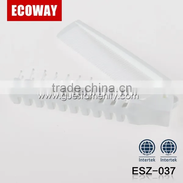 High Quality Portable White Plastic Disposable Hotel Comb Travel Folding Comb photo-2