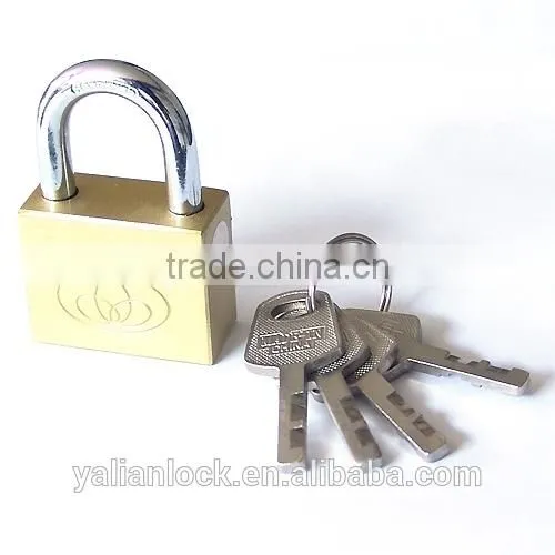 Yalian Best Price Golden Plated Square Iron Padlock