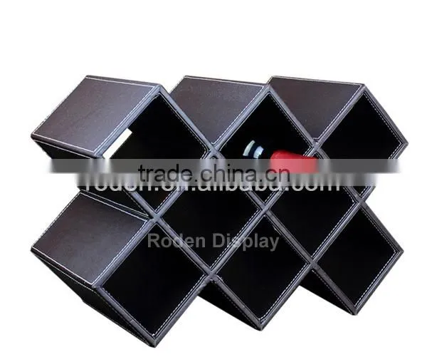 Wood Shelf Leather Wine Rack Inserts For Cabinets