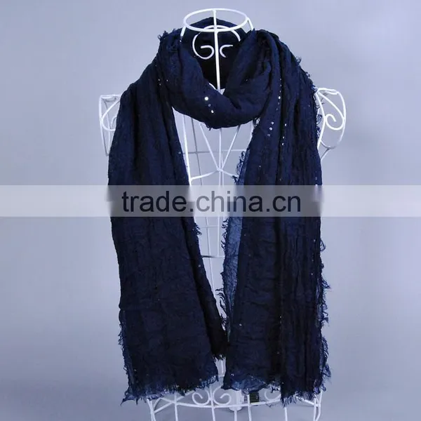 Popular Plain Pure Color Women Scarf Voile Scarves 180*100 Pashmina photo-4