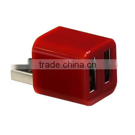 Cute USB Mini 2-Port USB 2.0 Hub Splitter photo-2