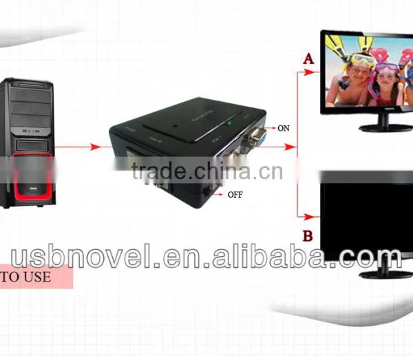 VGA 2 Port Splitter,vga Splitter,2 Ports Vga Adapter in Hight Quality photo-5