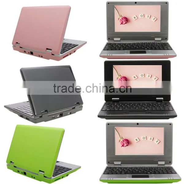 7 INCH Cheap Dual Core Mini Laptop Netbook Notebook PC With Android 4.4 WM8880 Cpu HDM Camera OPNEW 6 Colors in STOCK Now photo-2
