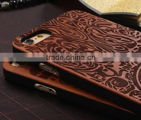 New Design Unique Engrave Wood Cell Phone Protective Case For Iphone6s/ Plus photo-6