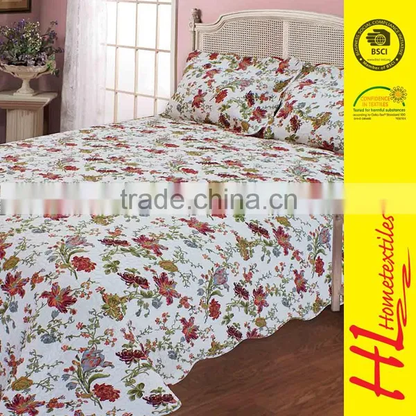 HLHT exporting standard hign quality cotton full fitted bedspreads