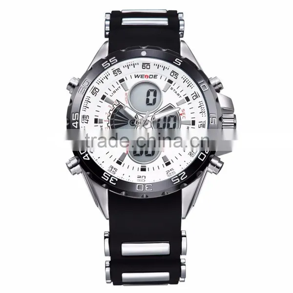 WEIDE New Waterproof Military Watch Fashion Watch Company Rubber Bracet Diver Waterproof LCD Silicone Watch Manufacture photo-2