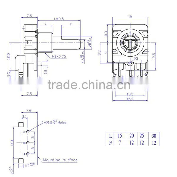 HW-16EN7V24M Rotary Encoder With Flat Shaft Electric 12&12 24&24 Detents Rotary Encoder photo-2