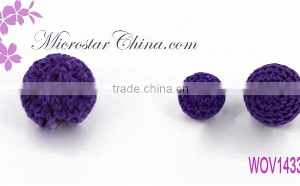 WOV1433 Handmade 14mm IN Stock DIY Ball Woven Beads Crochet Knitting For Sales photo-2