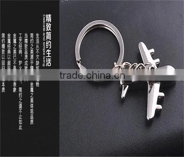 Keyring Mini Air Plane Metal Alloy Keychains Creative Gift Keyfob photo-3