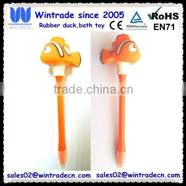 PVC Orange Clown Fish Pen/Novelty Fish Shape Led Pen