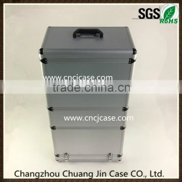 Large Aluminum Makeup Trolley Case photo-5