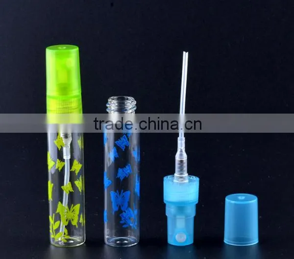 The Butterfly Frosting 5 ml Cosmetic Packaging Bottle Perfume Bottles Portable Perfume Spray Bottle Glass Drawn Tube Bottles photo-5