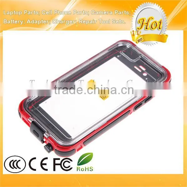 4.7 Inch Red Cellphone Waterproof Case for IPhone 6 Case With Home Button photo-2