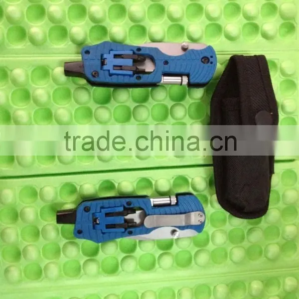 OEM Blue Outdoor Multi Knife With LED Flashlight photo-5
