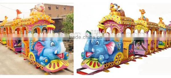 Amusement Park Elephant Mini Track Tourist Train Rides for Sale photo-6