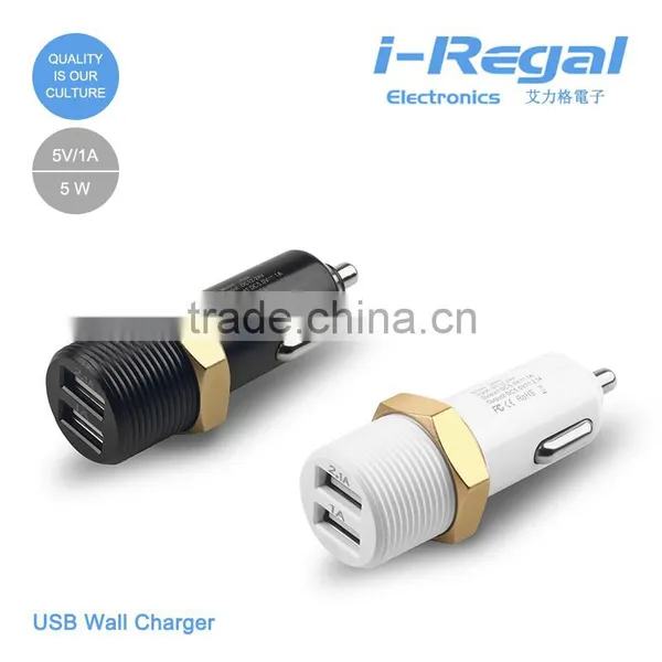 Electric Type Mobile Use Square Shape Double Colors Car Travel Adapter photo-3