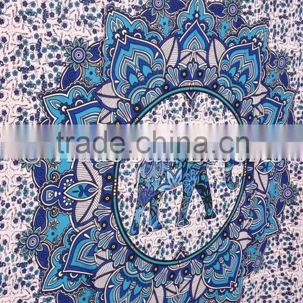 Ethnic Indian Elephant Mandala Gypsy Tribal Hippie Wall Decor Bohemian Tapestry photo-3