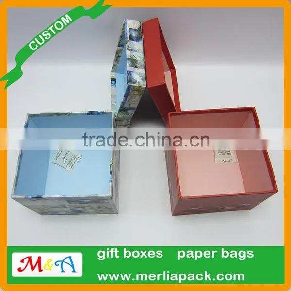 LED Lights Xmas Decorations Paper Box Handmade 2016 Lid and Base Box photo-5
