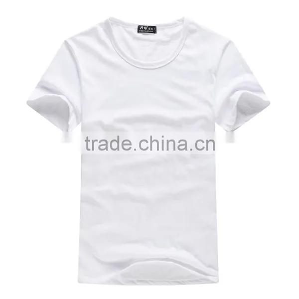 Customize for Promotion Super Cheap100% Polyester Taffeta O-neck Less Than 1 Dollar White t Shirt photo-5
