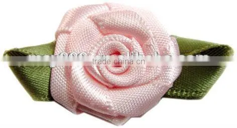 1 Inch Ribbon Rose, Handmade Satin Ribbon Rose Flowers For Clothes&Dress photo-2