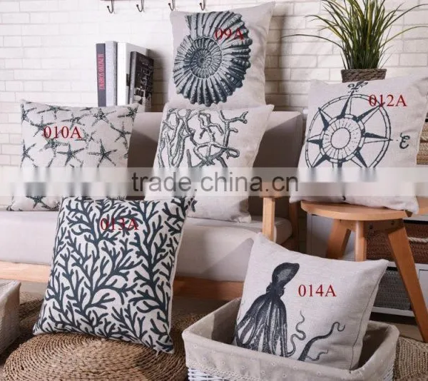 Linen/cotton Printed Cushion Cover Custom Printing Handmade Cushion Cover photo-2