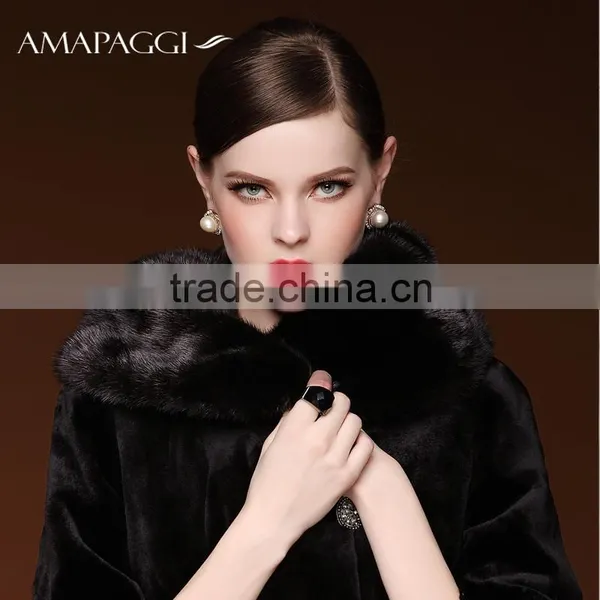 Discout Winter Long 100% Real Mink Women Fur Coat for Sale photo-2