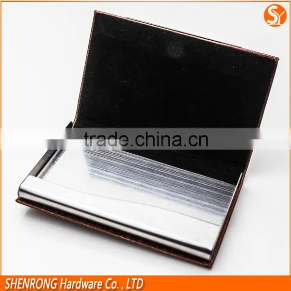 PU Leather Business Name Card Holder With Customizing Brand Label photo-3