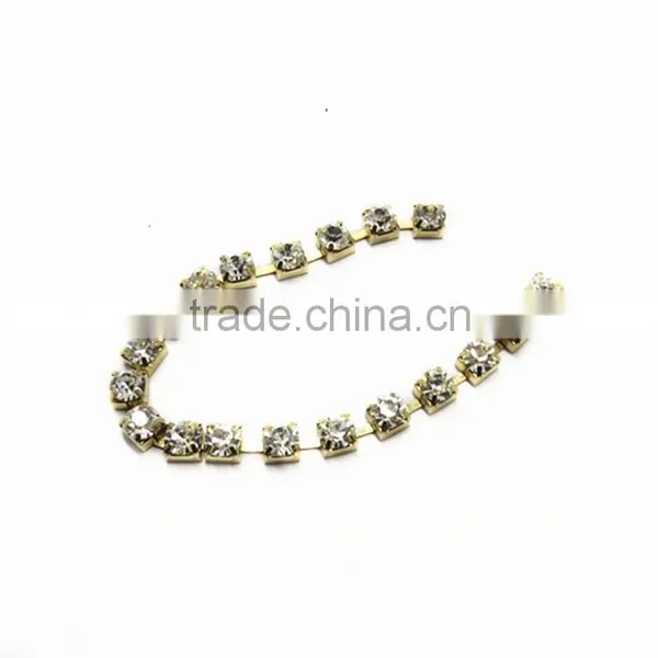 Bling Bling Handmade Crystal Rhinestone Chain For Shoe Decoration photo-2
