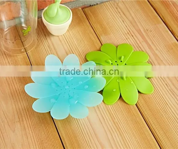 New Design Flower Shape Silicone Soap Dish With Drain photo-3