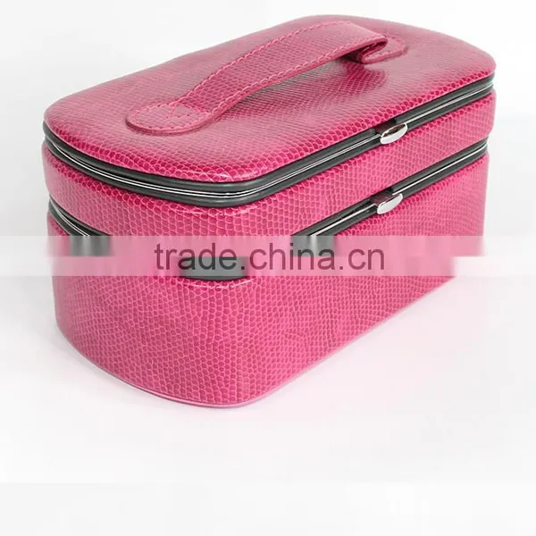 Wholesale Custom High-grade PU Leather Jewelry Box, Fashion Beautiful Make-up Box, Portable Storage Box photo-4