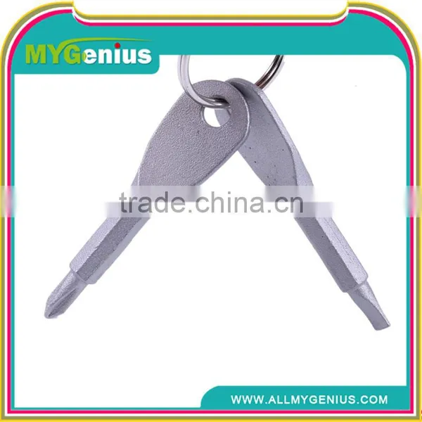 Stainless Steel Mini Slotted Phillips Screwdriver Keychain