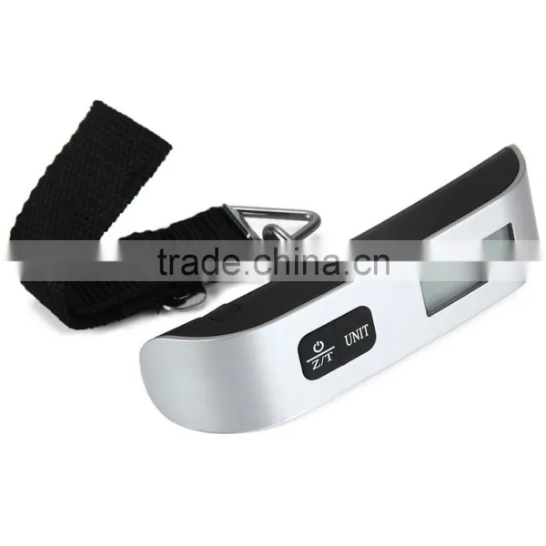 Portable Mini LCD Luggage Electronic Scale Thermometer 50kg Capacity Handing Digital Weighing Hook Scale Device photo-4