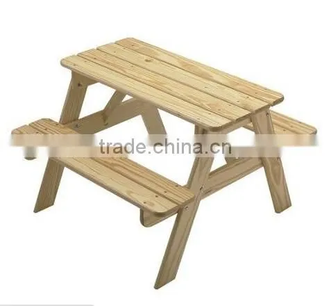 High Quality Outdoor Kids Children Wooden Picnic Table photo-3