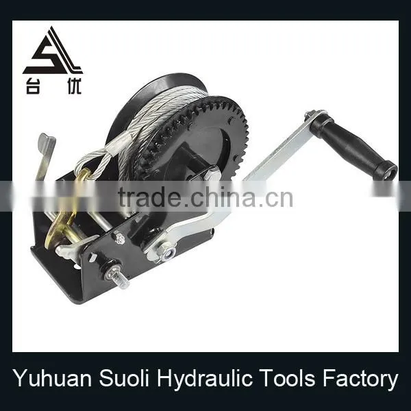 Manufacturing 1200lbs Galvanized Mechanical Pickup Winch With Wire Rope photo-4