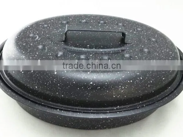 Cookware Fashionable Marble Coating Roaster Pan photo-2