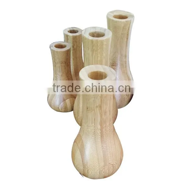 Quality Birch Flower Vase Home Desk Decoration, Whole Wood Vintage Flower Vase photo-5
