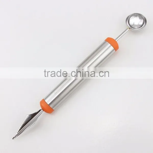 Fashionable Multifunction Stainless Steel Fruit Carving Knives Watermelon Hami Melon Balls Ice Cream Spoon photo-6