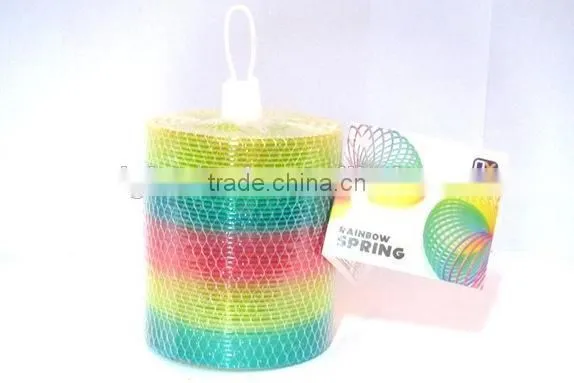 Hot Plastic Magic Rainbow Coil Spring 8.7 *9 cm Big Size Slinky Colorful Novelties Educational Toy photo-5