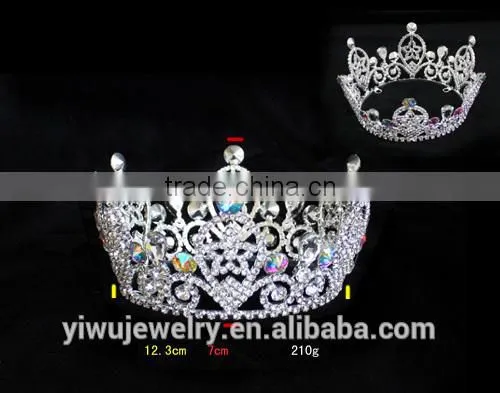 Latest Design Cheap Beauty Queen Metal Pageant Crowns Tiaras H172-137 photo-2
