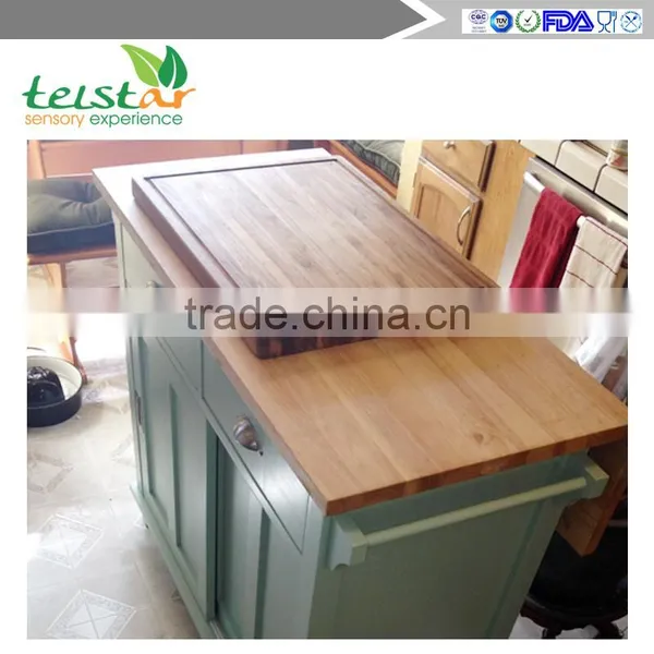 Teak Cutting Board - Rectangle Board With Hand Grip And Juice Canal (24 x 18 x 1.5 In.) photo-4