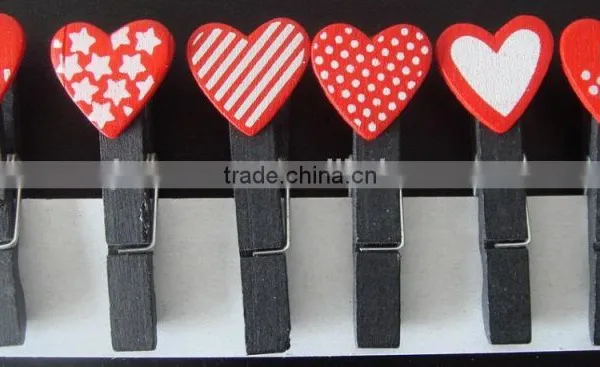 Small Craft Wood Cloth Peg With Iron Ring Factory photo-4