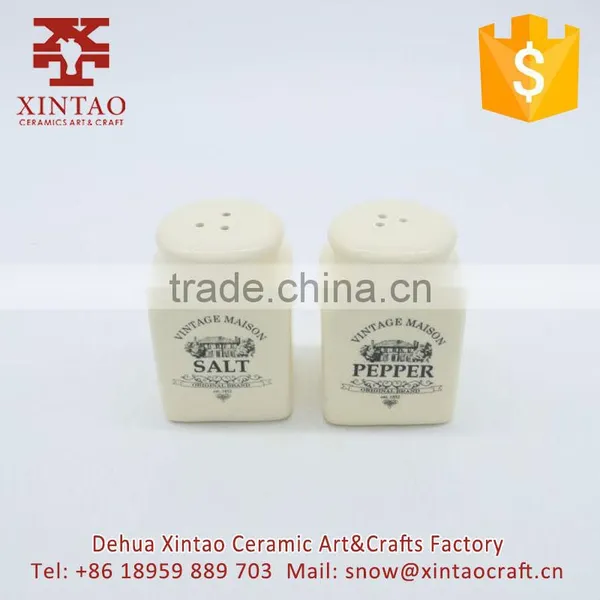 Wholesale Set of 3 Custom Logo Black Ceramic Salt and Pepper Shaker Cruet Set photo-6