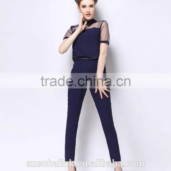 Lady Dark Navy Blue Fashion Detachable Pants Low Price photo-3