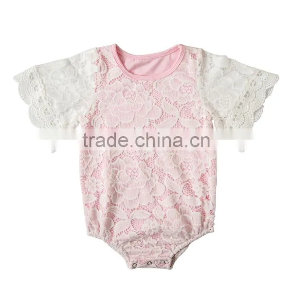 Lace Romper Summer New Design Boutique Knitted Baby Girl Clothing Romepr Comfortable Infant and Toddler Clothing photo-5