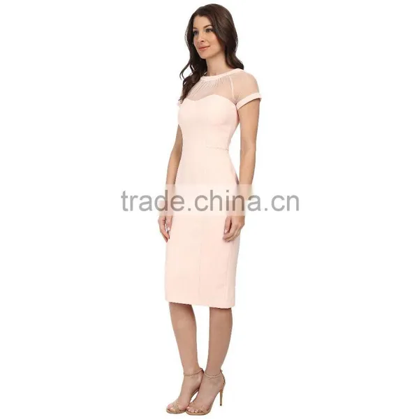 Latest Design Fashion Plain Formal Dress Tight With Lace Custom Made photo-3